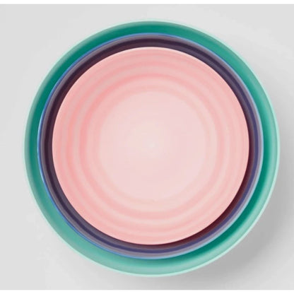 Sun Squad Packable Serving Bowl Set With Lids BPA-Free Dishwasher-Safe 3-Piece Multicolor