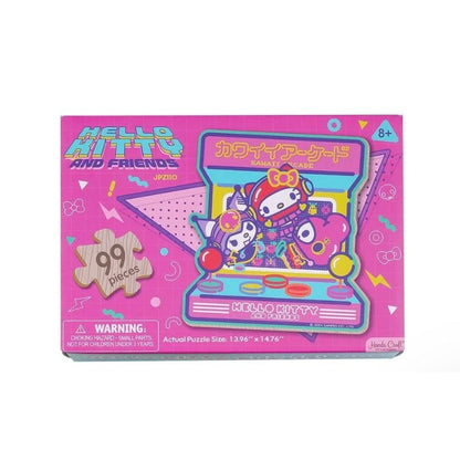 Hello Kitty & Friends 99-Piece Wooden Jigsaw Puzzle For Kids Age 8+ - Kawaii Arcade Design