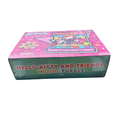 Hello Kitty & Friends 99-Piece Wooden Jigsaw Puzzle For Kids Age 8+ - Kawaii Arcade Design