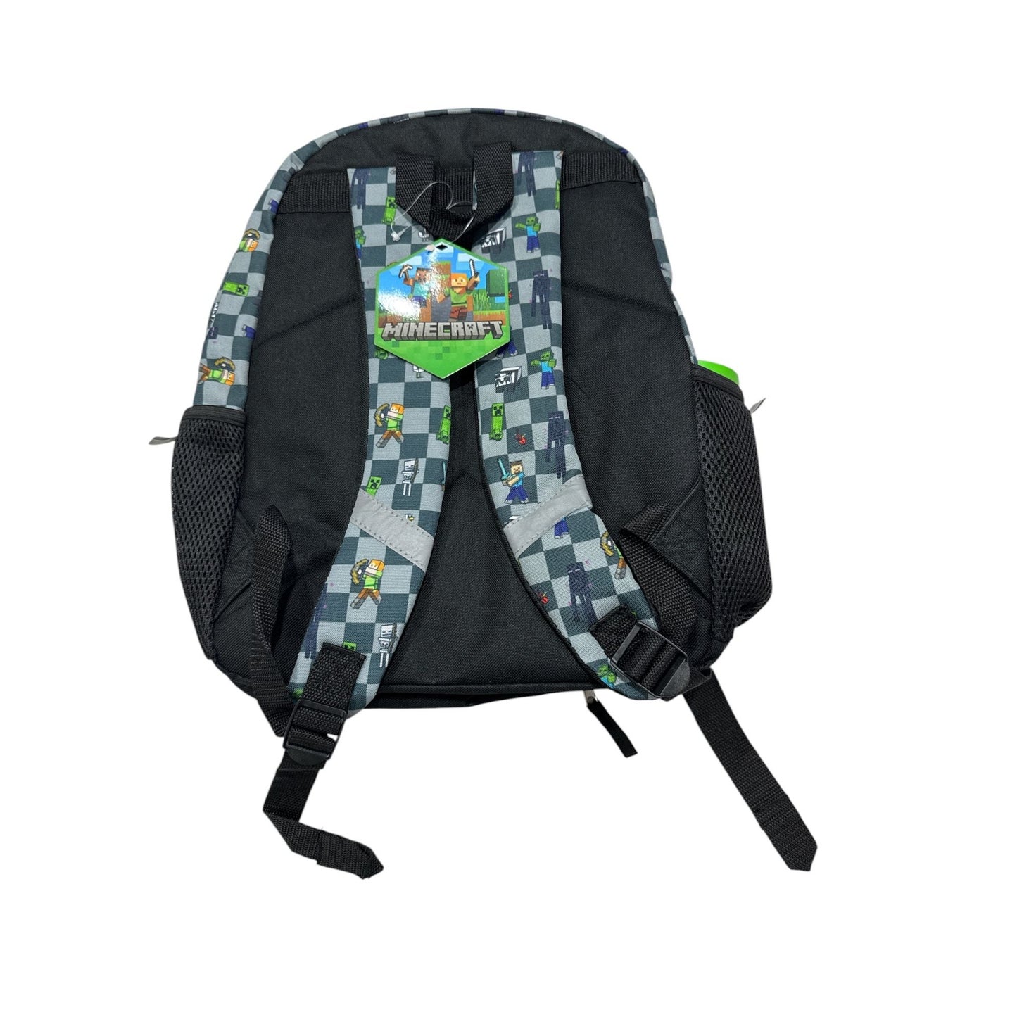 Minecraft 5-Piece Backpack Set W/ Lunch Bag Water Bottle Pencil Case School Supplies Creeper Design