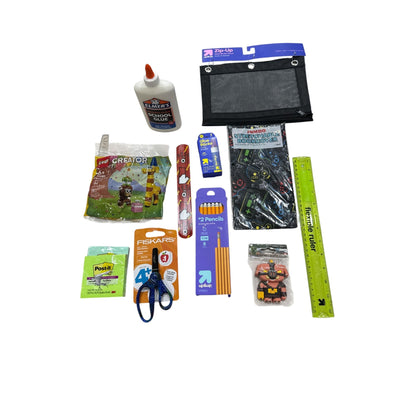 Minecraft 5-Piece Backpack Set W/ Lunch Bag Water Bottle Pencil Case School Supplies Creeper Design