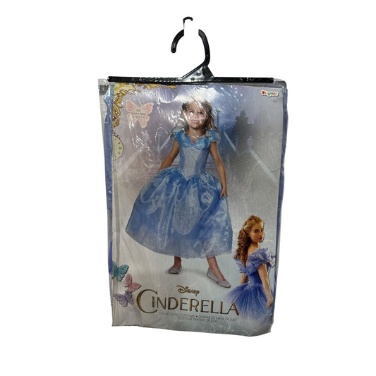 Disney Cinderella Deluxe Child Costume Size Large 10-12 Light Blue Princess Dress For Kids