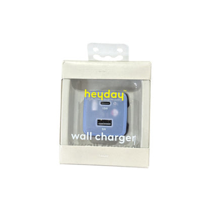 Heyday Wired Headphones, Charging Cable, Wall Charger & Tech Charms Bundle