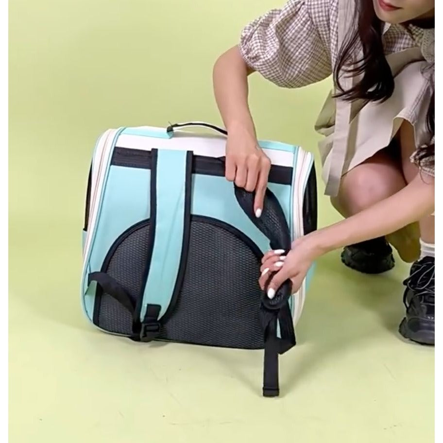 Hello Cat Pet Carrier Pink Backpack With Window & Ventilation For Cats Or Small Pets