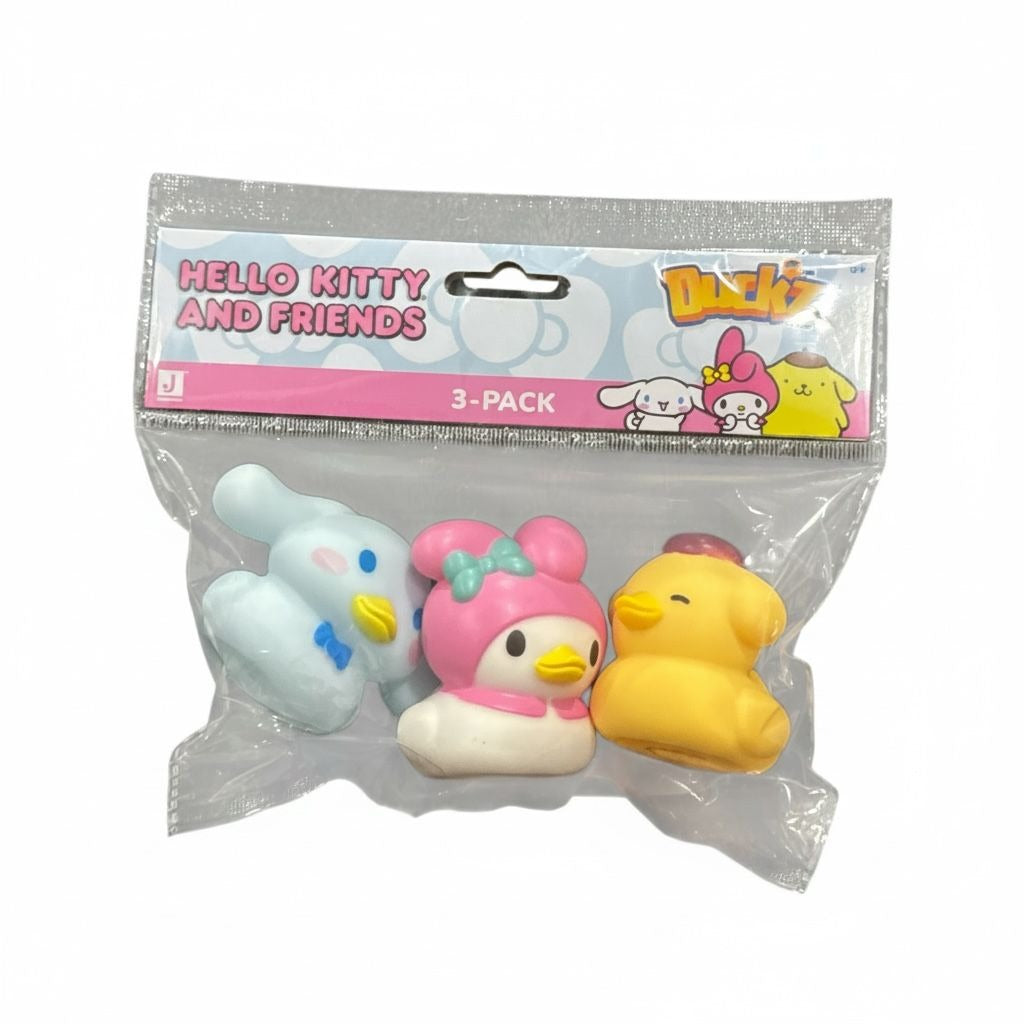 Hello Kitty & Friends Duckz Bath Toy 3-Pack My Melody, Cinnamoroll, & PomPomPurin