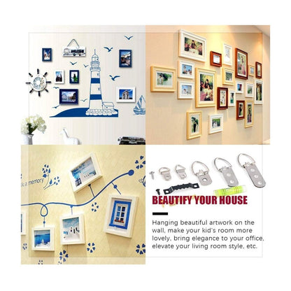 Swpeet 231Pcs Heavy Duty Picture Hangers Kit with 1 Mini Gradienter, Assorted Picture Hangers Hooks with Screws Kit