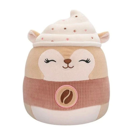 Squishmallows Reza The Squirrel Plush Coffee-Themed 8 Inch Collectible Toy