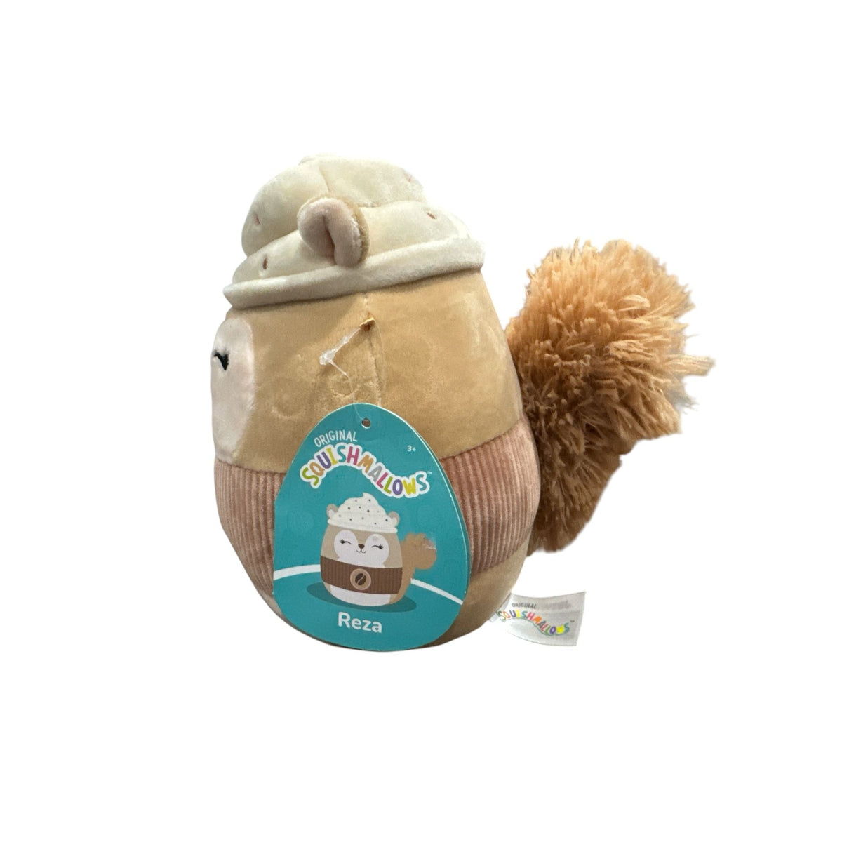 Squishmallows Reza The Squirrel Plush Coffee-Themed 8 Inch Collectible Toy