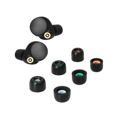 KWmobile Memory Foam Eartips For Sony WF-1000XM4 S/M/L Black - 6 Pieces