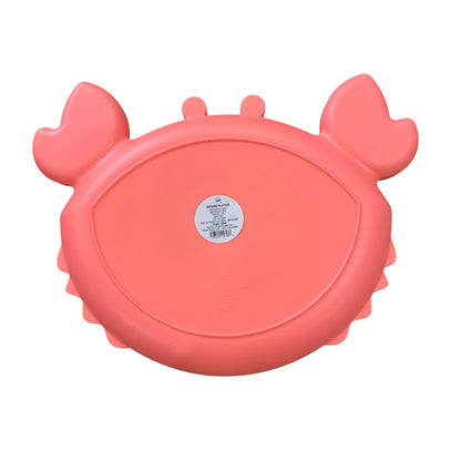 Set Of 3 Sun Squad Crab-Shaped BPA-Free Plastic Serving Platters, Coral Pink