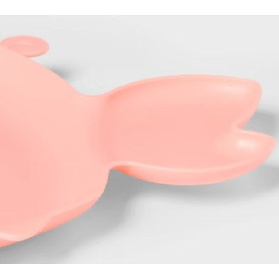 Set Of 3 Sun Squad Crab-Shaped BPA-Free Plastic Serving Platters, Coral Pink