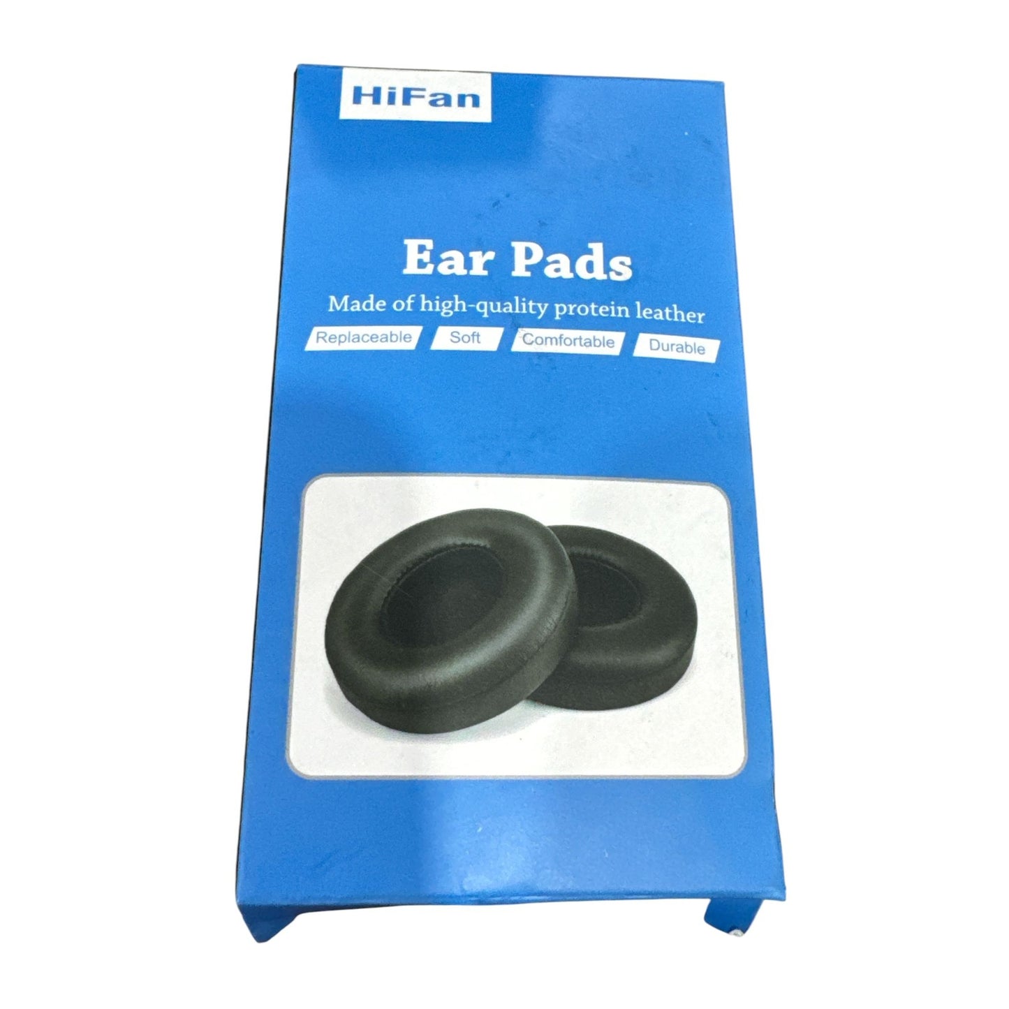 HiFan Replacement Ear Pads For Solo4 Headphones - Protein Leather Soft & Durable 2-Pack Blue