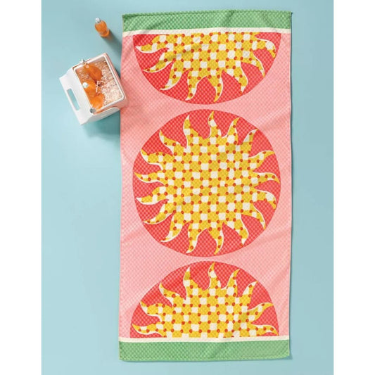 Colorful Sunburst Design Cotton Sun Beach Towel By Room Essentials 34" X 64"