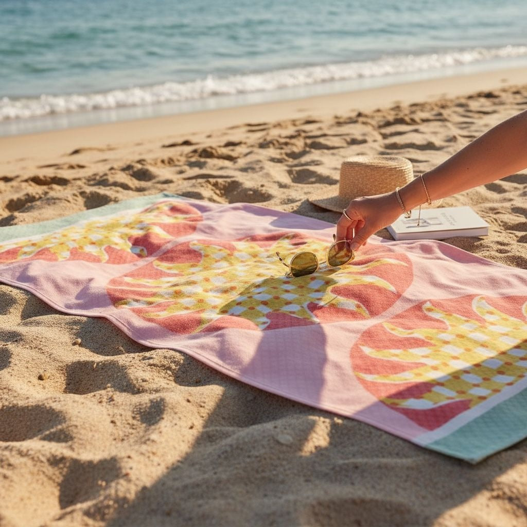 Colorful Sunburst Design Cotton Sun Beach Towel By Room Essentials 34" X 64"