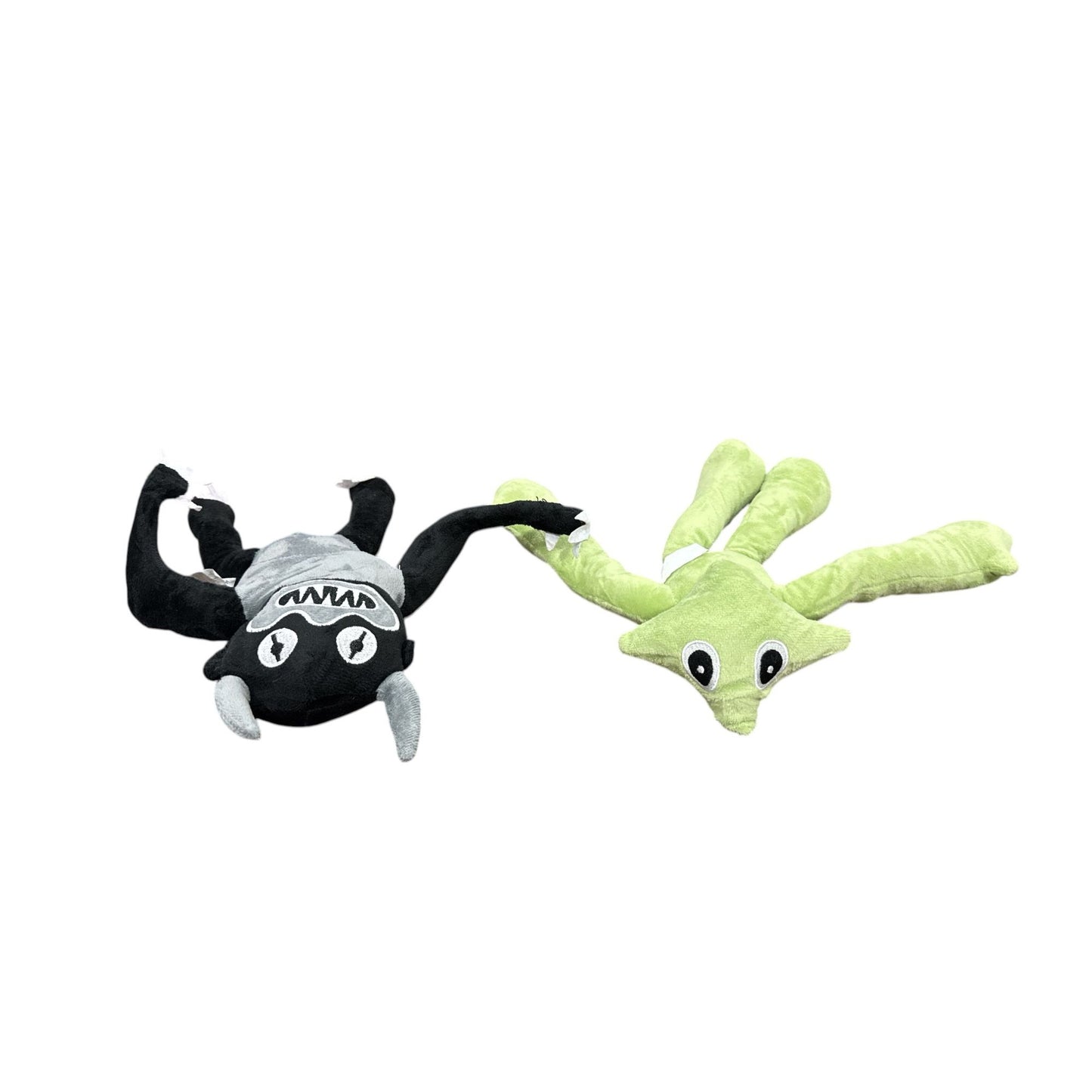 Monster & Alien Plush Toy Set - Black & Green Soft Stuffed Animals For Kids Play Or Collectible Gift