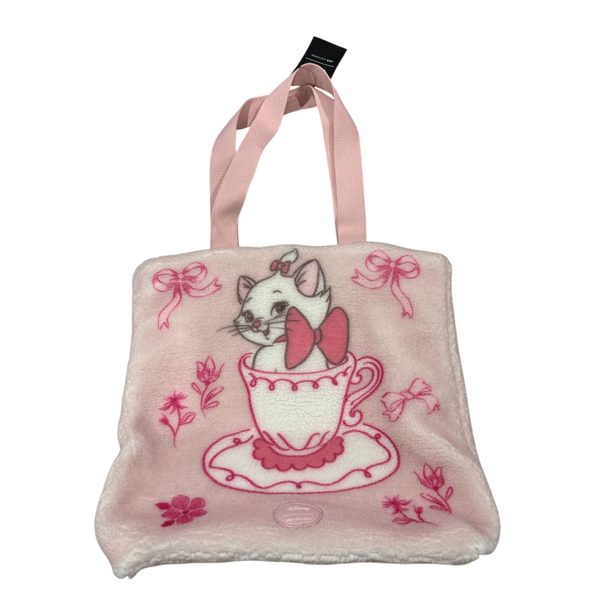 Disney Aristocats Marie Plush Throw Sheet Set Tote Bag & Accessories Bundle