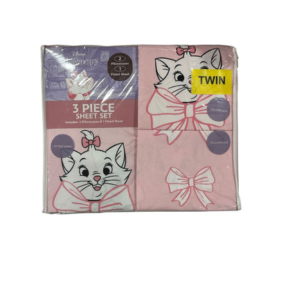 Disney Aristocats Marie Plush Throw Sheet Set Tote Bag & Accessories Bundle
