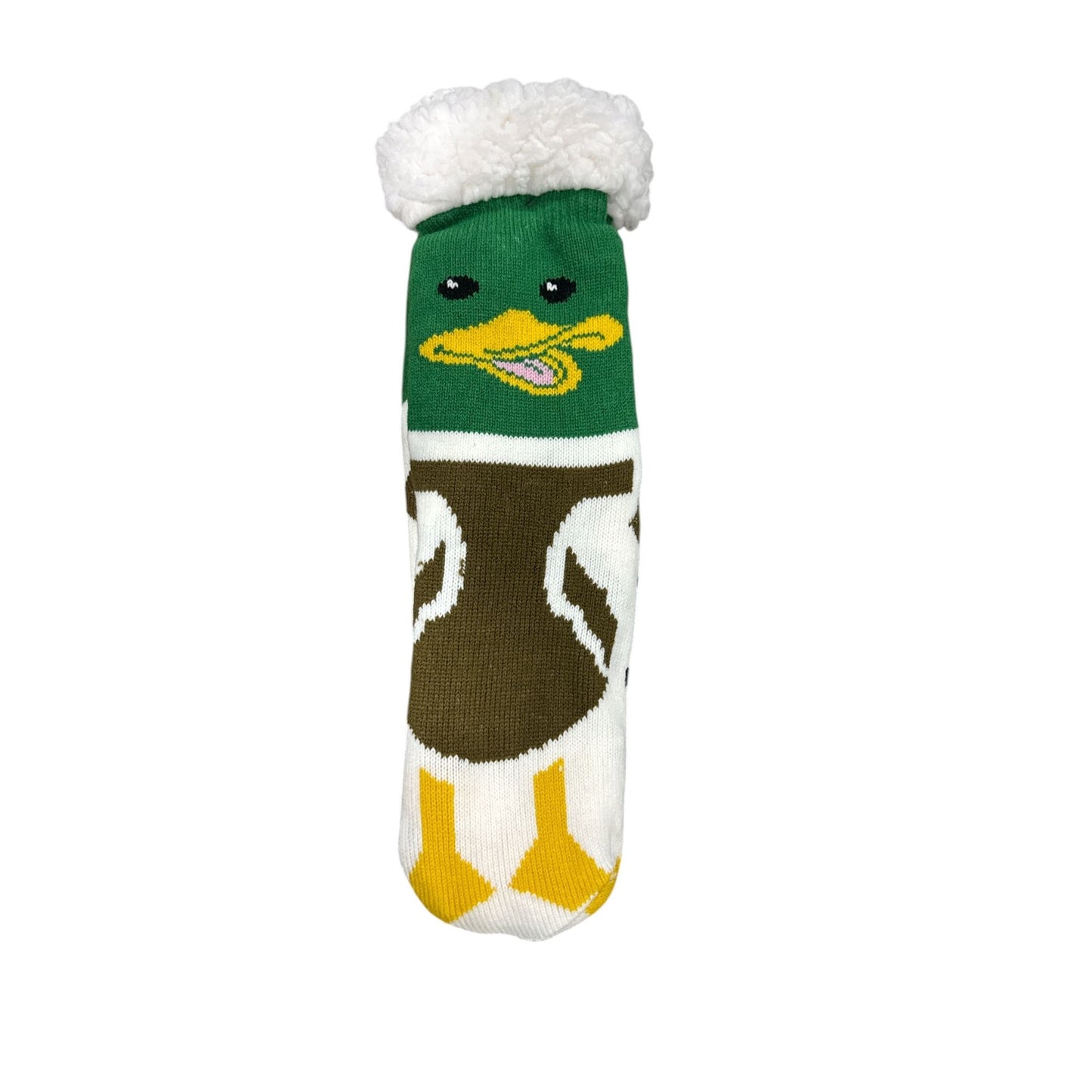 Sherpa-Lined Duck Design Cozy Socks Non-Slip One Size Fits Most Soft & Warm Winter Wear