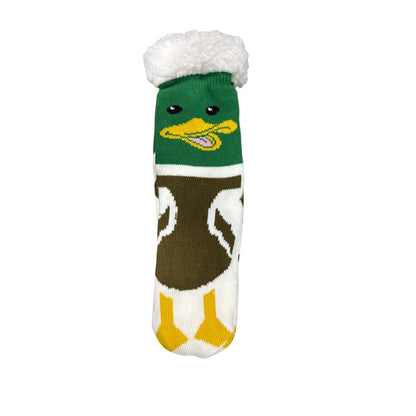 Sherpa-Lined Duck Design Cozy Socks Non-Slip One Size Fits Most Soft & Warm Winter Wear