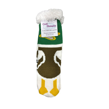 Sherpa-Lined Duck Design Cozy Socks Non-Slip One Size Fits Most Soft & Warm Winter Wear