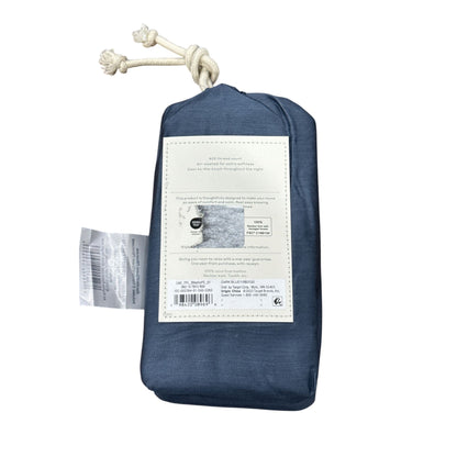 Casaluna Blissful Pillowcase Set Standard/Queen Rayon From Bamboo Dark Blue 400 Thread Count