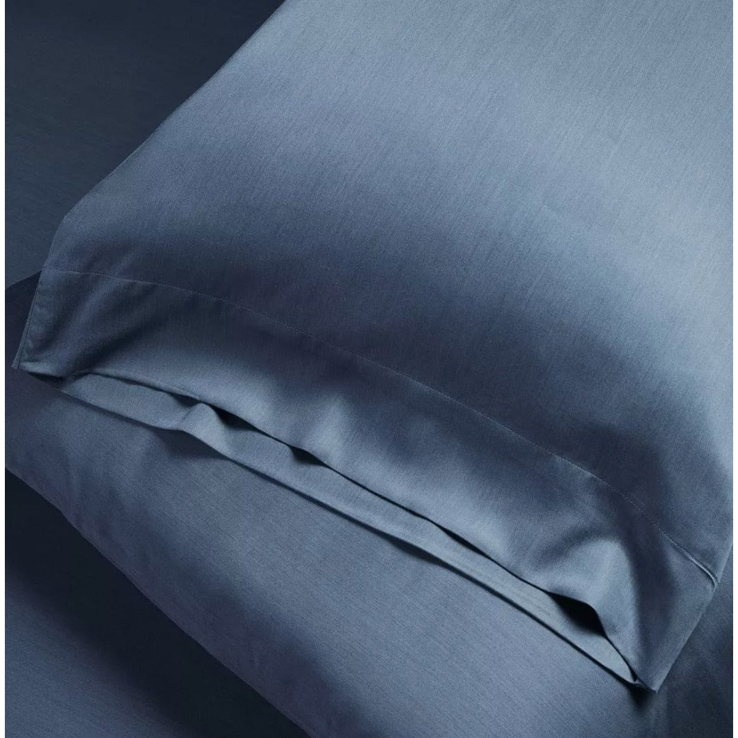 Casaluna Blissful Pillowcase Set Standard/Queen Rayon From Bamboo Dark Blue 400 Thread Count