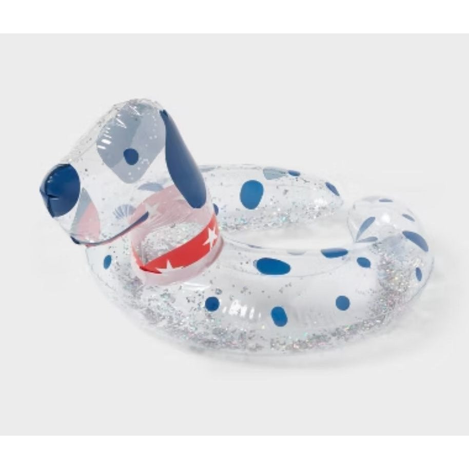 Sun Squad Inflatable Swim Tube & Split Ring Glitter Swim Tube Set For Ages 3-9+