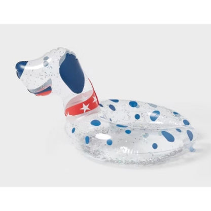 Sun Squad Inflatable Swim Tube & Split Ring Glitter Swim Tube Set For Ages 3-9+