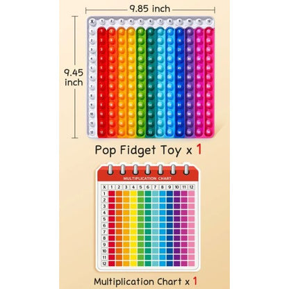 Joycat Multiplication Pop Math Toy Set For Kids 3+ With Chart & Pop Mat