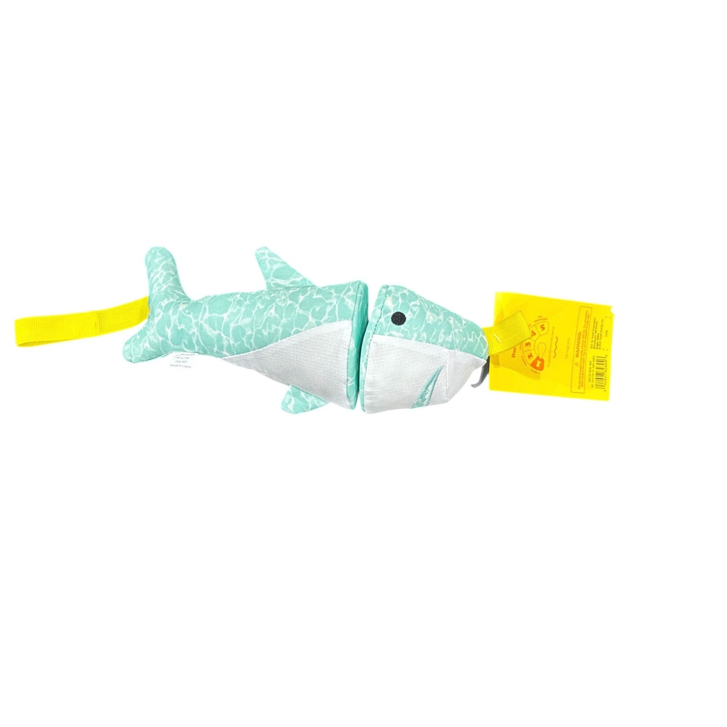 Sun Squad Shark Dog Toy For Gentle Play Floats Made For Cuddlers Teal & White