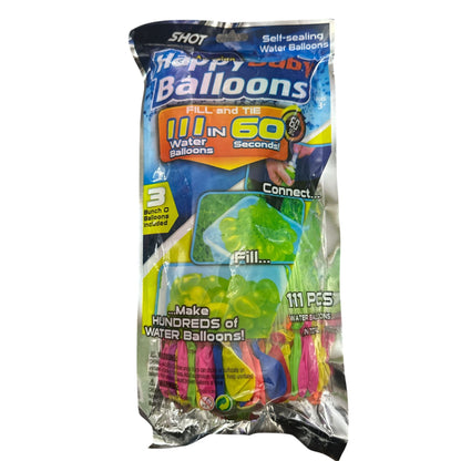 Zuru Reusable Water Balloons, Happy Baby Balloons 111pcs, & Sun Squad Light-up Pool Bouncers
