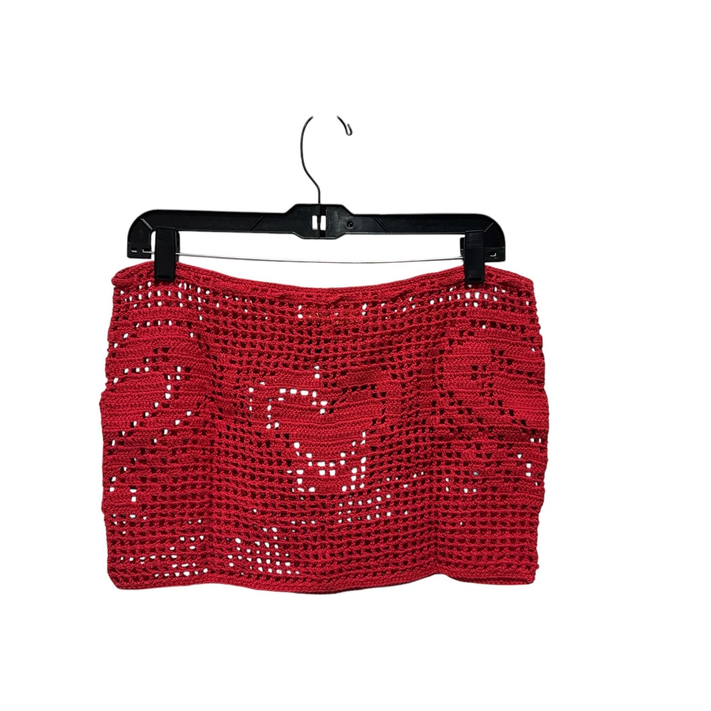 Handmade Memorial Day Red Crochet Skirt Size 2 Lightweight Beach Cover-Up Nordstrom Exclusive