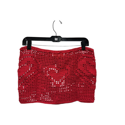 Handmade Memorial Day Red Crochet Skirt Size 2 Lightweight Beach Cover-Up Nordstrom Exclusive
