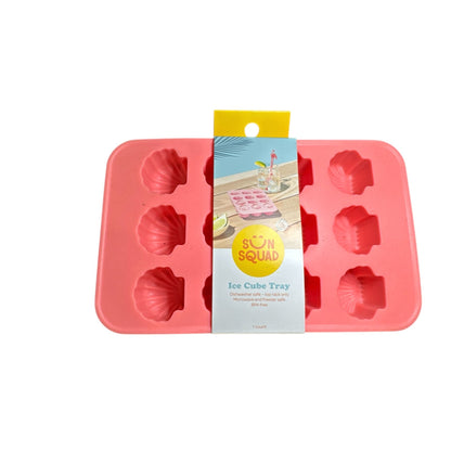 Sun Squad Silicone Ice Cube Trays Set Of 3 - Blue, Yellow & Pink - BPA Free Dishwasher Safe Fun Shapes