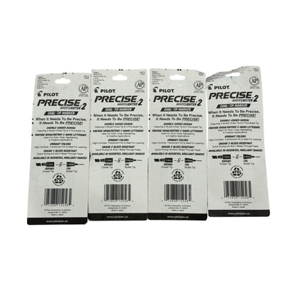Pilot Precise Marklighter 2 Dual-Tip Markers Yellow Ink Smear-Resistant Highlighter & Underline 4 Packs Of 2 Markers Each