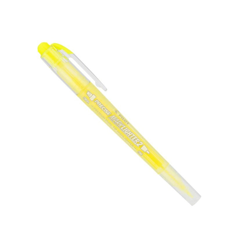 Pilot Precise Marklighter 2 Dual-Tip Markers Yellow Ink Smear-Resistant Highlighter & Underline 4 Packs Of 2 Markers Each
