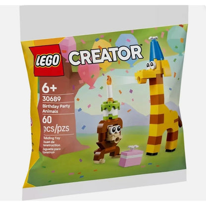 LEGO Creator 30689 Birthday Giraffe & 30702 Super Mario Toad Polybag Set 3 Packs 6+ Years New