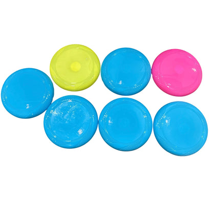 Set Of 7 Assorted Bright Plastic Flying Discs For Outdoor Play
