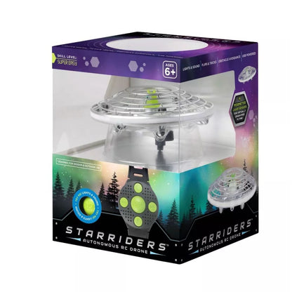 Starriders Autonomous RC Drone With Lights Sounds & Obstacle Avoidance For Indoor & Outdoor Fun Ages 6+
