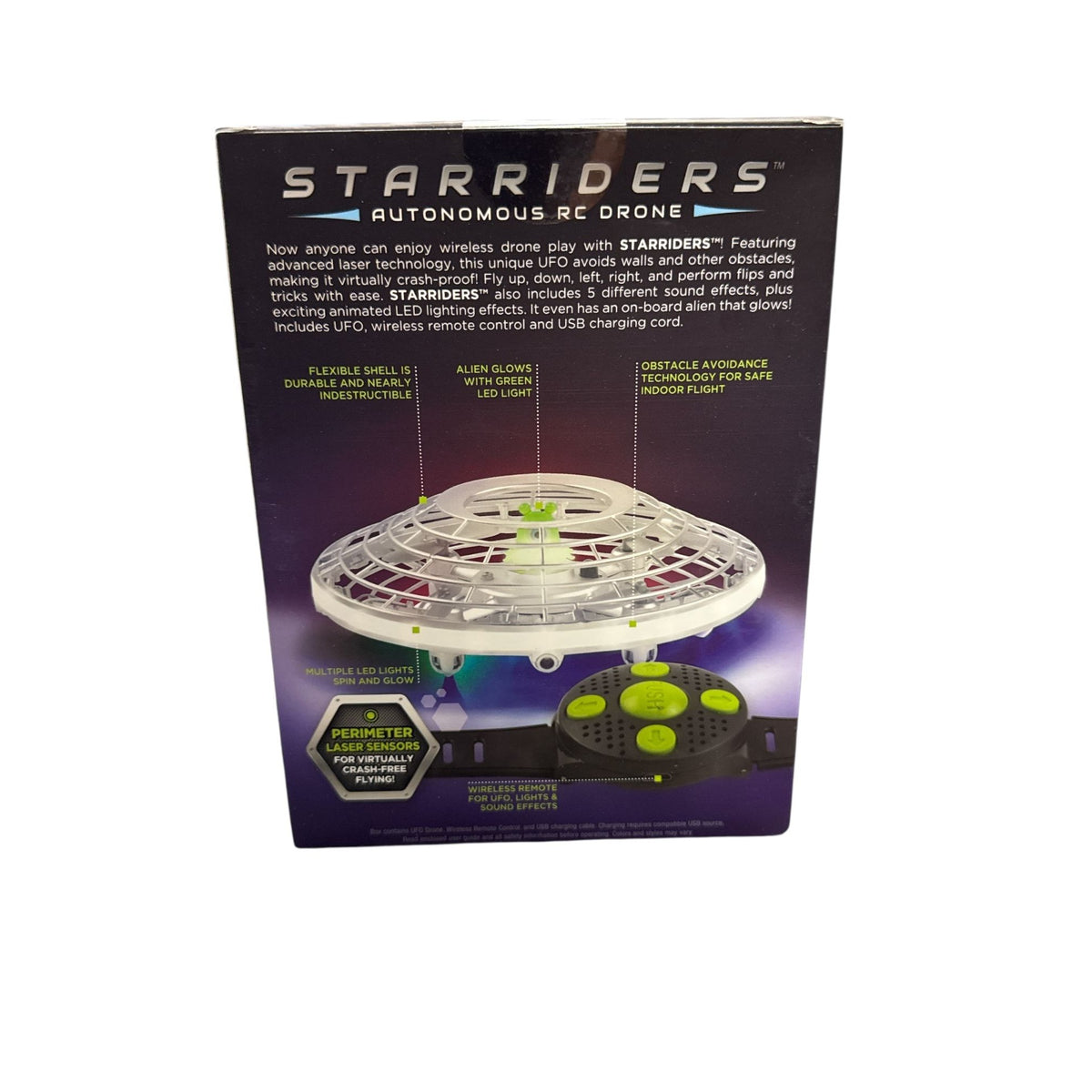 Starriders Autonomous RC Drone With Lights Sounds & Obstacle Avoidance For Indoor & Outdoor Fun Ages 6+