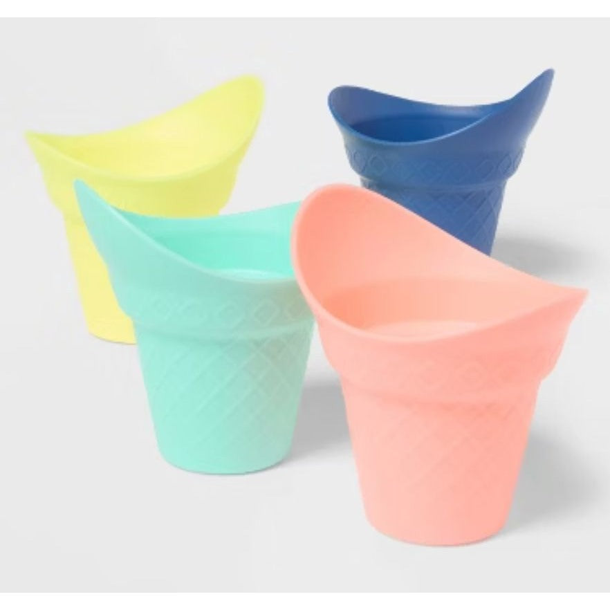 Set of 3 Sun Squad Ice Cream Scoops Set 4-Pack Colorful