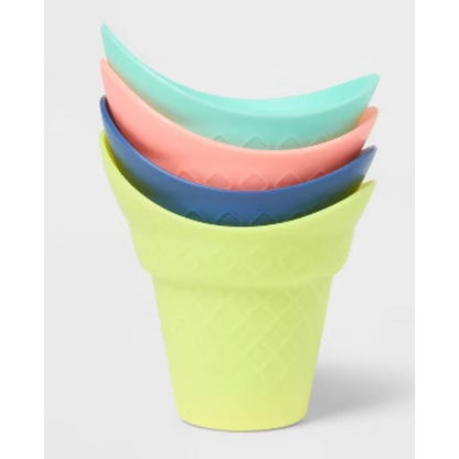 Set of 3 Sun Squad Ice Cream Scoops Set 4-Pack Colorful