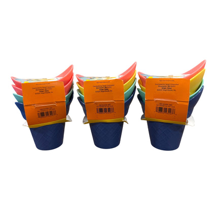 Set of 3 Sun Squad Ice Cream Scoops Set 4-Pack Colorful