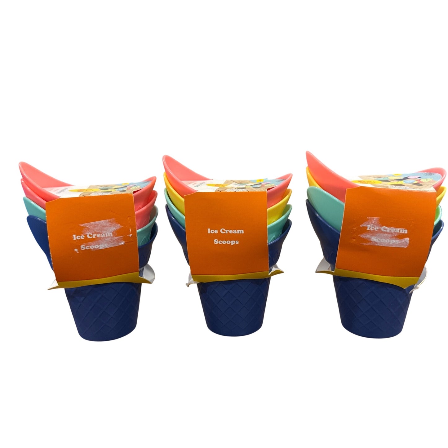Set of 3 Sun Squad Ice Cream Scoops Set 4-Pack Colorful