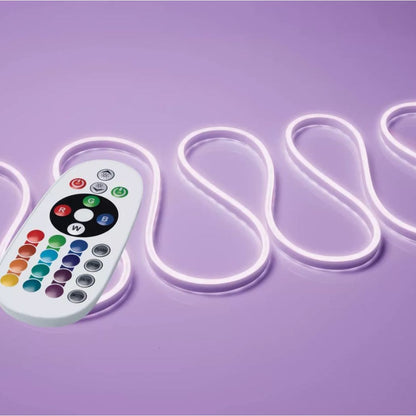 West & Arrow Flexible Multicolor LED Neon Rope Light 12ft With Remote & USB Powered