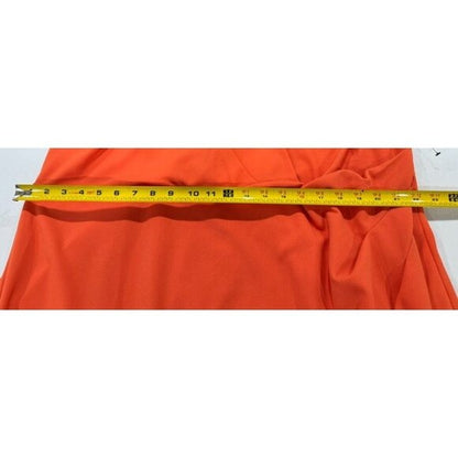 Maggy London Womens Sleeveless Orange Wrap Dress Size 22W