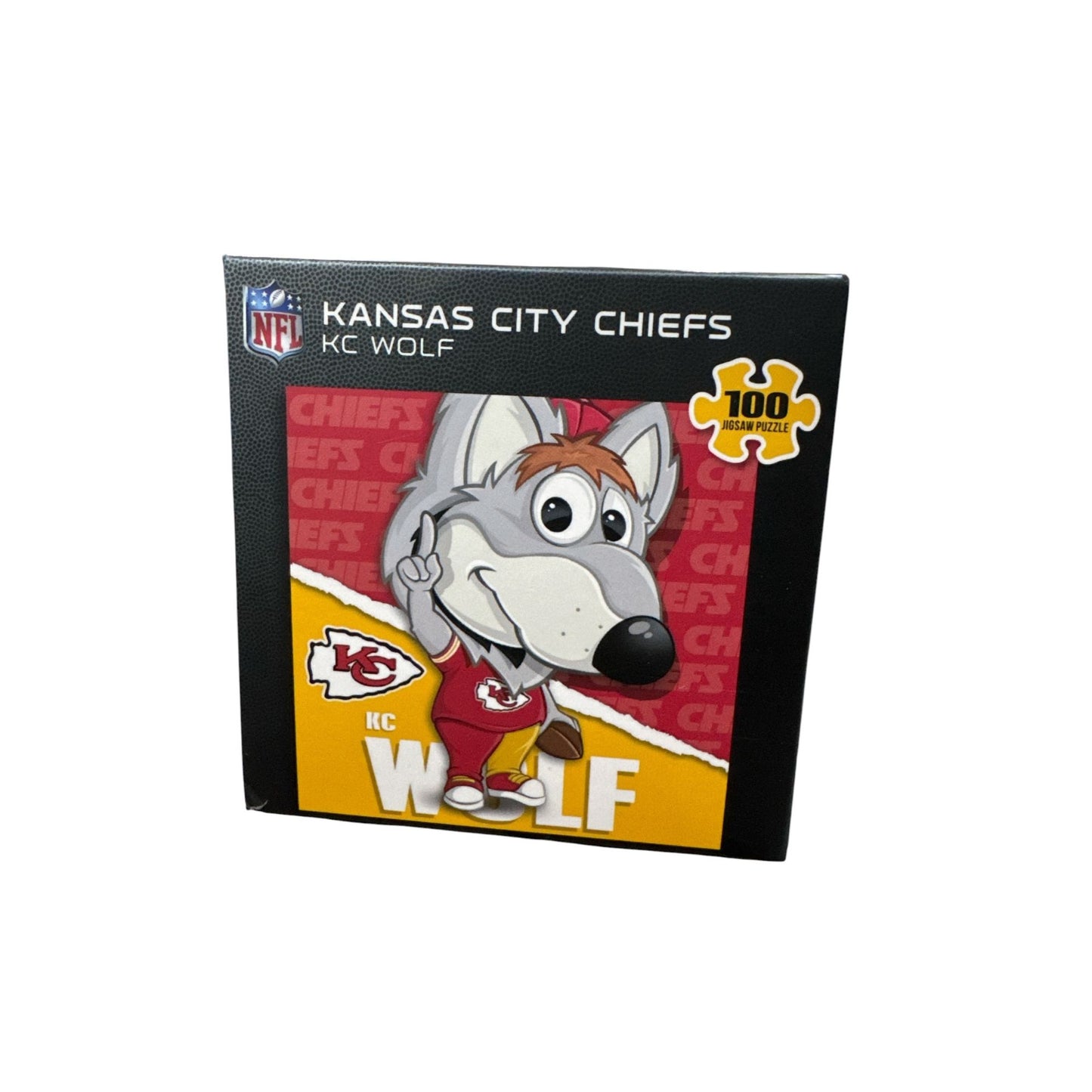 Kansas City Chiefs KC Wolf 100-Piece Jigsaw Puzzle By MasterPieces Inc 10" x 10"
