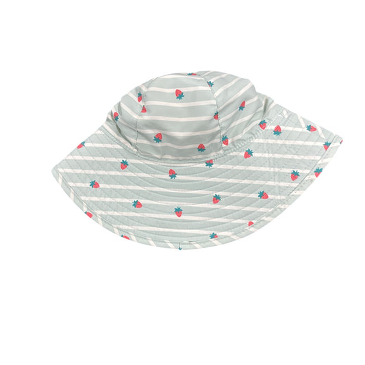 Cat & Jack Reversible Kids Bucket Hat 2T-5T Strawberry Striped Print UPF 50+ Sun Protection