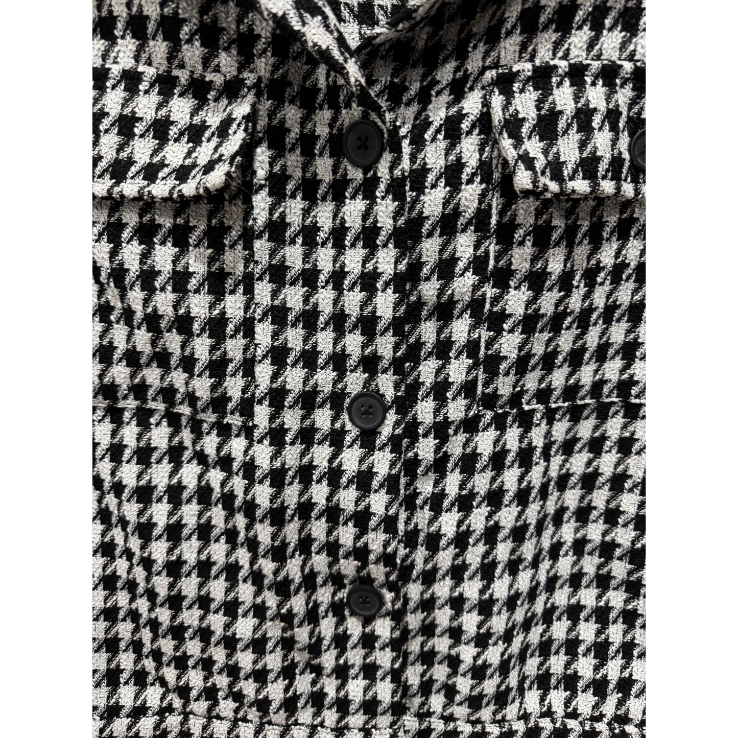 Sanctuary Women's Houndstooth Jacket In Black & White Button-Up Size M Wool Blend Crafted & Tailored