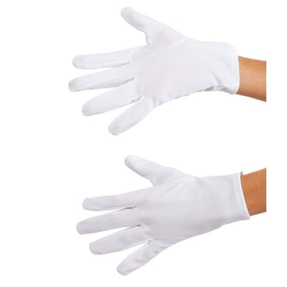 Masquerade Cotton Gloves White Adult 14+ Rubies Costume Co.